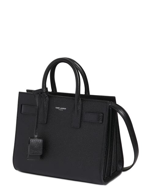 ysl nano sac de jour black grained leather|sac de jour nano bag.